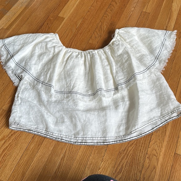 Zara Strapless Short Sleeve Top - Picture 2 of 2